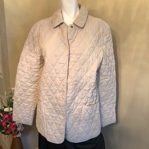 JONES NY Cream/Tan Matte Quilted Jacket